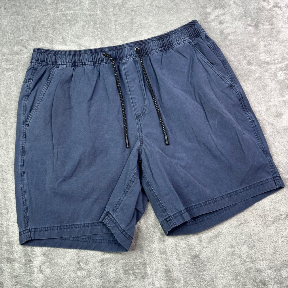 Bearbottom Clothing Loft Shorts Mens XL Blue Solid Cotton Blend 7" Inseam Chino